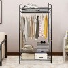 Artloge Extra Large Metal Clothes Rack Rail Dress Hanging Garment Organiser Closet Storage Portable Stand With 3 Tier Shelves for Home Bedroom - 2 of 4