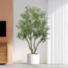 KWPZQEB 8FT Tall Artificial Olive Tree, Tall Fake Olive Plant, Large Plants Artificial Indoor with Realistic Leaves Branches for Home, Mall, Hotel - 4 of 4