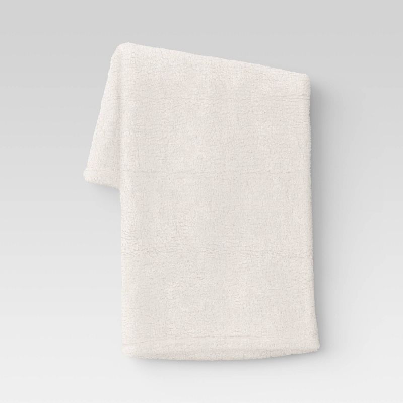 Faux Shearling Throw Blanket - Room Essentials™, 1 of 6