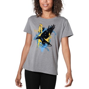 Harry Potter Urban Elegance Ravenclaw Raven Women's Loose T-Shirt - 1 of 4