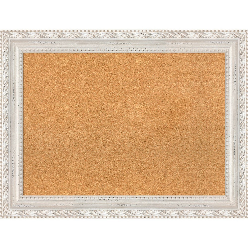 Photos - Dry Erase Board / Flipchart 34"x26" Opera Wood Frame Natural Cork Board Off-White - Amanti Art