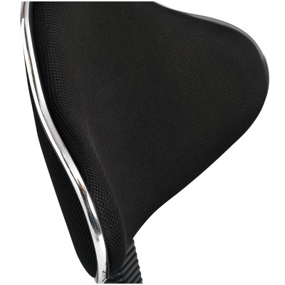 Mode Black Armless Swivel Task Chair with Adjustable Height