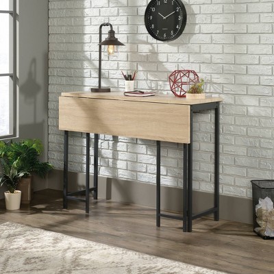 Charter Oak & Black Metal Counter Height Extendable Dining Table