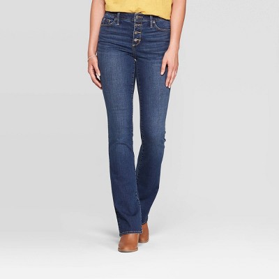 bootcut high rise jeans