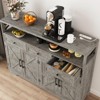 Farmhouse Buffet Cabinet with Drawers & Open Shelf, Sideboard Storage Cabinet - 4 of 4