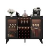 Modern Wine Bar Cabinet, Coffee Bar Cabinet with Wine Rack and Glass Holder, Kitchen Buffet Sideboard with Storage Rack for Living Room Dining Room - 4 of 4