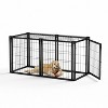 Gulches 47.2" Dog Crate for Small to Medium Dogs with Top Cover and Customizable Doors - 2 of 4