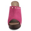 Allegra K Women's Open Round Toe Platform Block Heel Slides Sandals - 3 of 4
