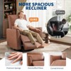 Swivel Rocking Recliner Chair, Manual Leather Recliner Glider with Lumbar Support & Padded Armrest, Comfortable Rocker Nursery Single Sofa - 4 of 4