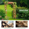 Tangkula 84.5" Outdoor Wood Arbor Natural Finish Arch Trellis Pergola Lattice - 3 of 4