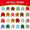 Joyfy Christmas Wrap Ribbon Pull Bows, 5” Wide Gift Wrapping Accessory Gift Tags for Presents Wrapping, Boxing Day Holiday Xmas Decorations - 2 of 4