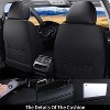 Coverado Car Seat Covers 5 Pieces Full Set Faux Leather with Embossed Pattern - 3 of 4