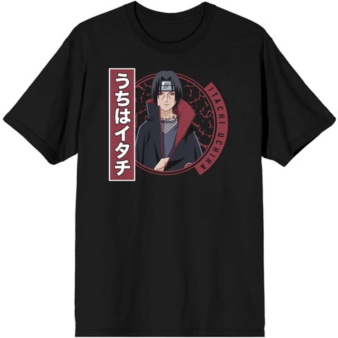 Naruto Shippuden Itachi Uchiha Men's Black T-shirt : Target