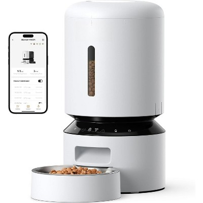 Automatic Cat Dog Feeder with 5G WiFi, Timed Food Dispenser with Fresh Lock, Programmable for 10 Meals