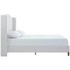 TIRAMISUBEST Tall 54" Upholstered Wingback Queen/King Bed Frame Tall Textured Canvas Chenille Look Minimalist No Box Spring Needed - 3 of 4