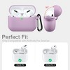 BONGEEK AirPods Pro Case Cover,Soft Silicone Protective Cases Cover Skin for Apple AirPod Pro 2 Charging Case Keychain Front LED Visible,Lavender - 3 of 4