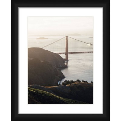 18" x 22" Matted to 2" Peace Bridge Picture Framed Black - PTM Images