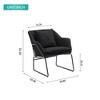 CAVINAS Velvet Accent Chair with Mid-Height Backrest and Metal Legs,Modern Upholstered Living Room Chairs,Reading Chairs for Living Room - 3 of 4