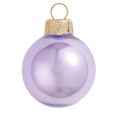 Northlight 40ct Pearl Glass Ball Christmas Ornament Set 1.5" - Lavender Purple