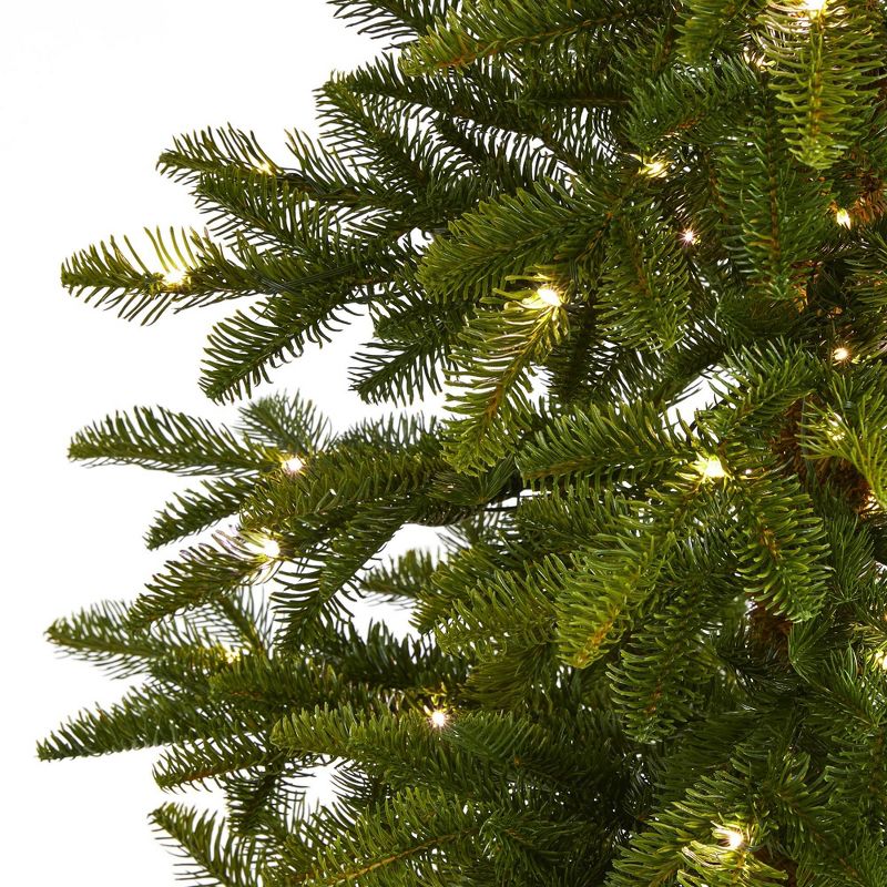 7ft Nearly Natural Pre-Lit LED Slim Alaskan Alpine Artificial Christmas Tree Clear Lights, 4 of 11