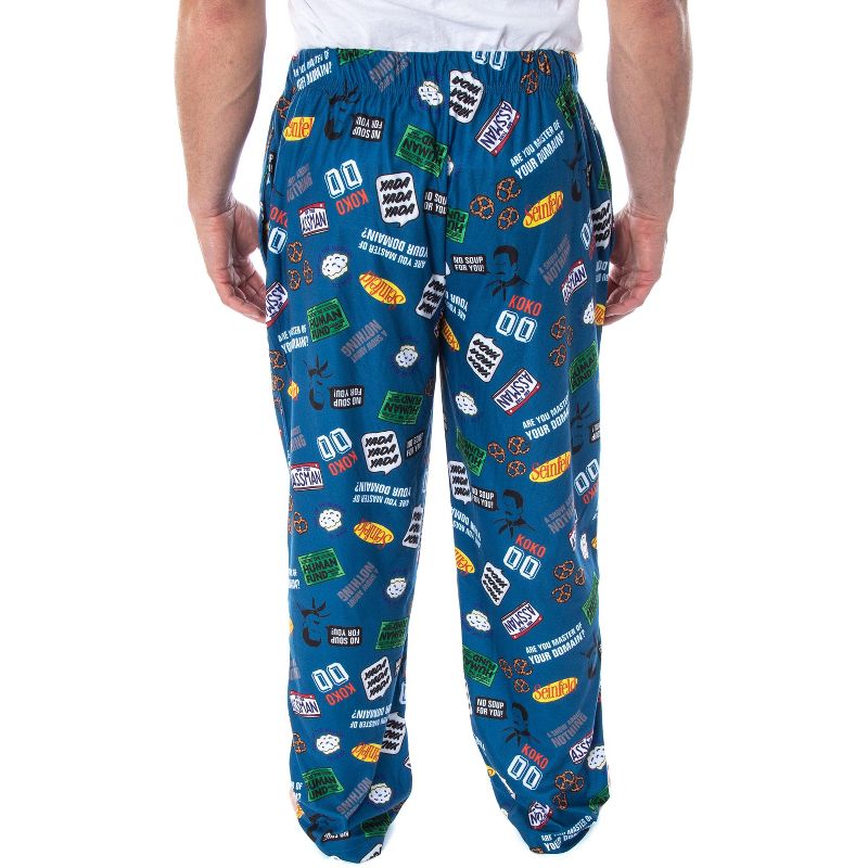 Seinfeld TV Series Men's Allover Themed Pattern Adult Sleep Pajama Pants, 3 of 5