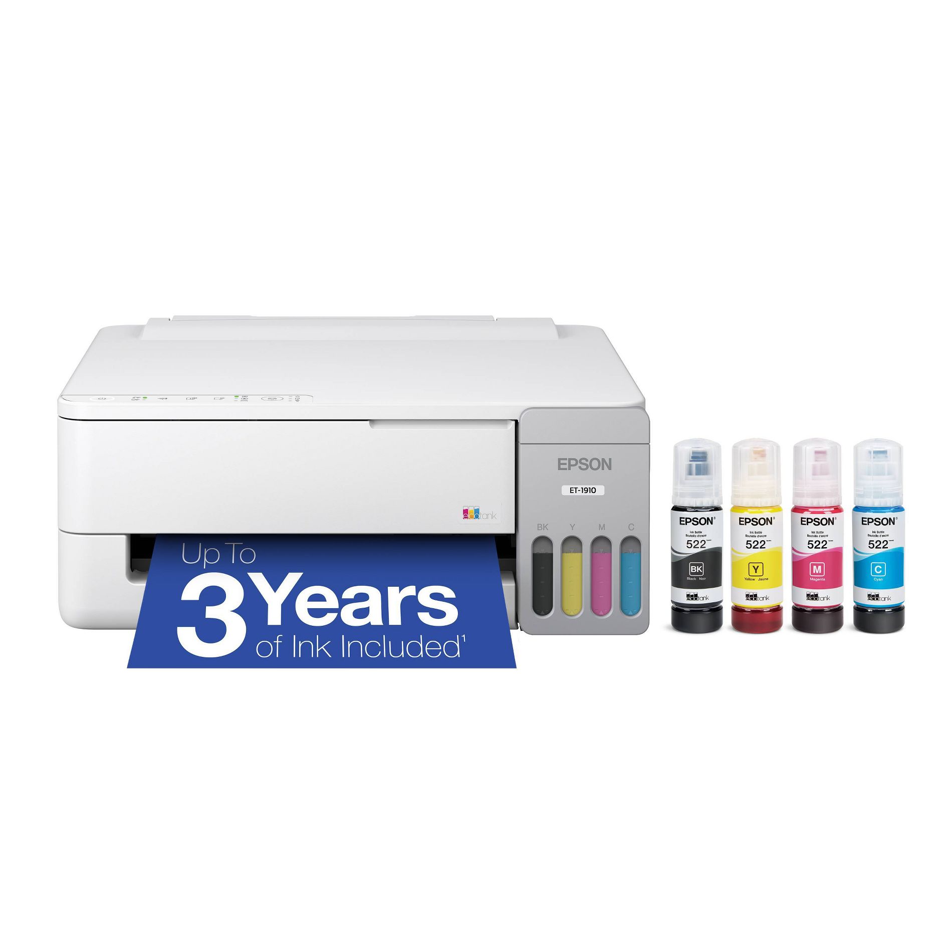 Epson EcoTank ET-1910 Wireless Color Single-Function Supertank Printer - Wi-Fi Apple AirPrint