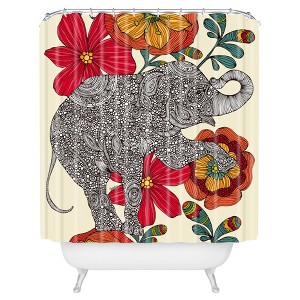 Valentina Ramos Clementine Shower Curtain - Deny Designs: Botanical Pattern, Microfiber, Machine Washable - 1 of 4