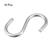 Unique Bargains Stainless Steel Kitchen Garden Bathroom Hooks Silver 16 Pcs - 3 of 4