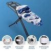 Bartnelli Cotton 54"x15" Ironing Board Cover, Scorch-Resistant, Park & Turbo Zone, Floral Blue - 4 of 4