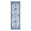 8x10 Large Washable Area Rug, Blue Non Slip Carpet, Stain Resistance Vintage Room Rug, Indoor Floor Carpet for Living Room, Low Profile Rug, Boho Rug - 4 of 4
