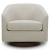 Spruce&Spring Swivel Accent Barrel Chair with Arm and Wood Base - 4 of 4