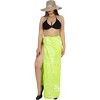 LA LEELA Women's Beach Wrap Bikini Swimwear Cover up Bathing suit Summer Wraps Swimsuit Sarong Skirts for Women One Size Green, Fish - 4 of 4