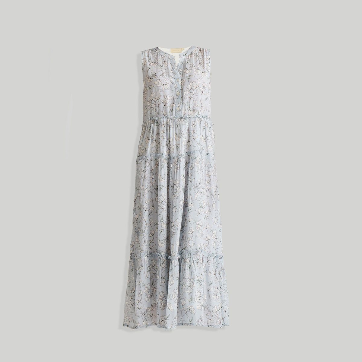 Reistor Women's Perfect Resort Maxi Dress in Blue Florals - thumbnail 7