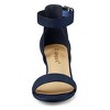 Allegra K Women's Open Toe Adjustable Ankle Strap Block Low Heel Sandals - 2 of 4