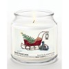 Courtside Market Santas Sleigh Winter Cranberry 18oz Soy Wax Candle Glass Jar & Lid - 2 of 3