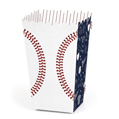 Big Dot of Happiness Batter Up - Baseball - Baby Shower or Birthday Party Favor Popcorn Treat Boxes - Set of 12