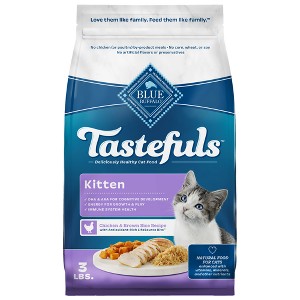 Blue Buffalo Tastefuls Kittens Dry Cat Food with Chicken & Brown Rice - 3lbs - 1 of 4