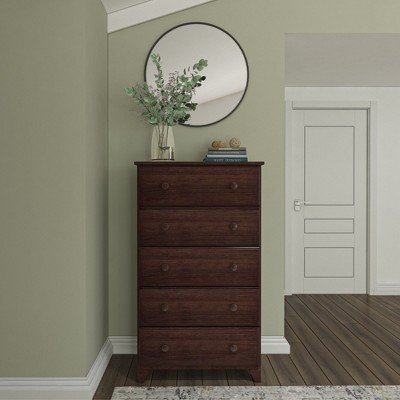 Plank+beam Classic 5-drawer Solid Wood Dresser, Storage Dresser For ...