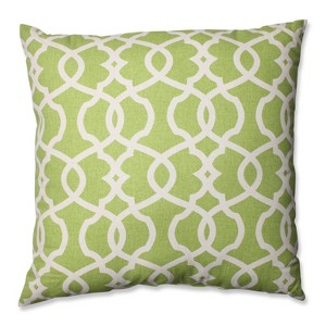 24.5"x24.5" Oversized Emory Square Throw Pillow Green - Pillow Perfect: Weather-Resistant Indoor/Outdoor Decor - 1 of 2
