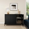 CLIHOME 31.5 in. 3-Door Wooden Accent Decorative Storage Cabinet with 3 Adjustable Shelf - 2 of 4