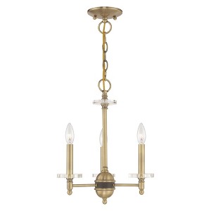 Livex Lighting Bennington 3 - Light Chandelier in  Antique Brass - 1 of 4