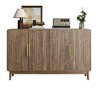 55" Sideboard Buffet Cabinet, Wood Coffee Bar Cabinet with Adjustable Shelves, Accent Entryway Console Table, Floor Cupboard Cabinet for Living Room - 4 of 4