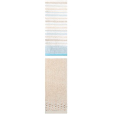 REGALWOVEN Bathroom Soft Absorbent Decorative Hand Towels for Face Hair 14" x 30"/13" x 27" 2 Pcs