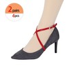 Allegra K Women's Adjustable Detachable Crossed Anti-Slip Buckle Heels Shoe Straps - 4 of 4