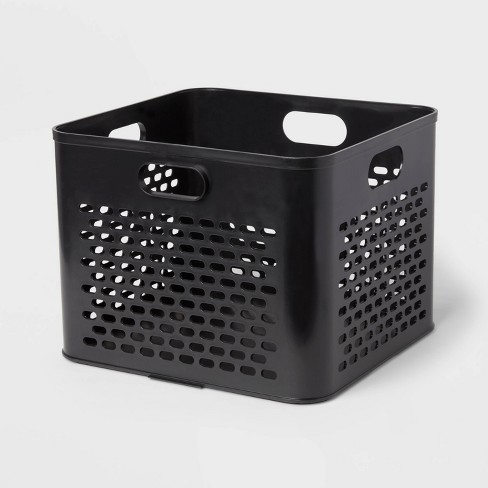 Small Decorative Plastic Bin With Cutout Handles - Brightroom™ : Target