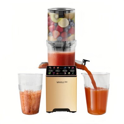 WHALL® Cold Press Juicer Machine with Touchscreen, Slow Masticating Machines with 3" Extra Large Feed Chute, Reverse Function, Soft & Hard Models