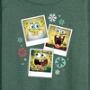 Women's - SpongeBob SquarePants - Christmas Photo Collage Lightweight French Terry Wide Neck Long Sleeve Shirt - 2 of 4