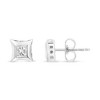 Haus of Brilliance 10K White Gold 1/3 Cttw Invisible Set Style Princess-Cut Diamond Stud Earrings - 3 of 4
