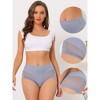 Agnes Orinda Women's Laser Cut Mesh Soft High-Rise Brief Solid Stretchy Underwear - 3 of 4