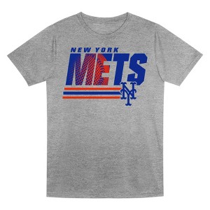 MLB New York Mets Boys' Gray Poly T-Shirt - 1 of 1